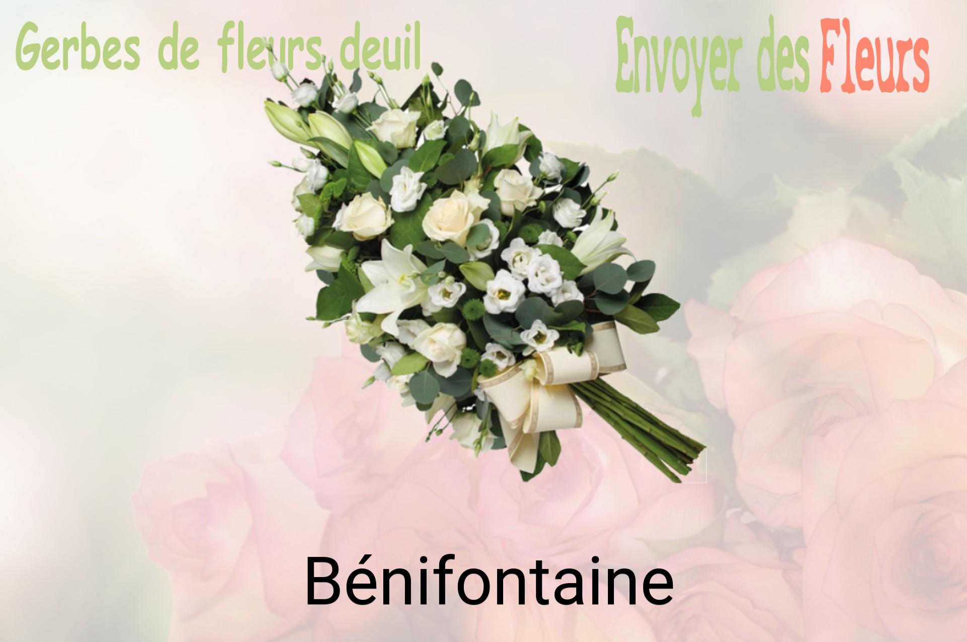 Gerbe de fleurs de deuil livrée à Bénifontaine